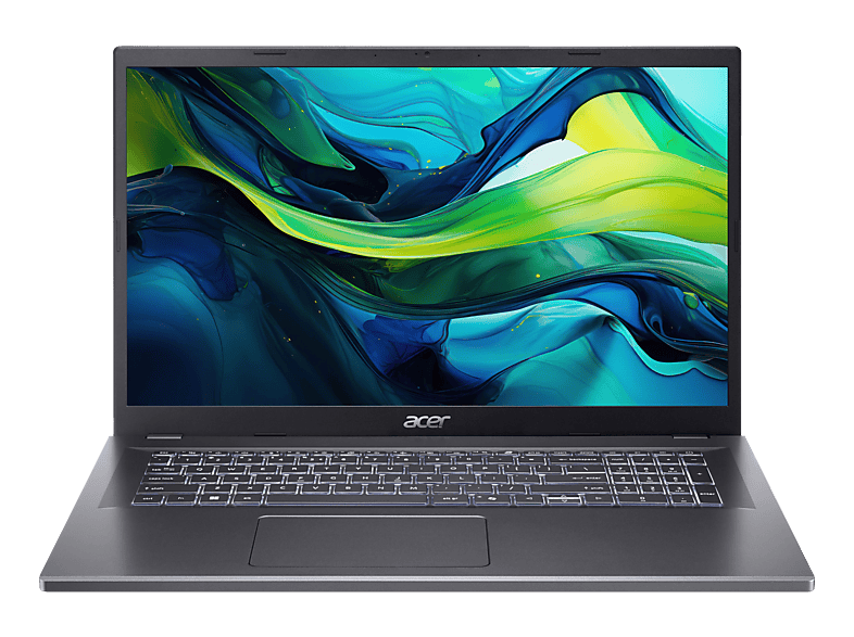 ACER Aspire 17 A17-51M-55LS, Notebook, mit 17.3 Display, Intel® Core? 5 120U Prozessor (12 MB Cache, bis zu 5.00 GHz), 16 GB RAM, 512 SSD, Onboard Graphics, Steel Gray, Windows 11 Home
