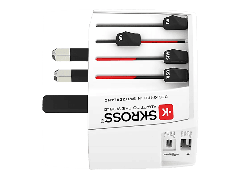 Skross Reiseadapter für EU, UK, USA und AUS