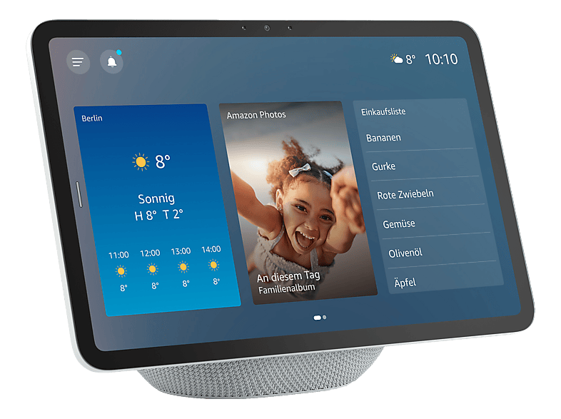 AMAZON Echo Show 11 (2025) Alexa-Smart-Display mit Smart-Home-Hub (1 x 2,8-Zoll-Basslautsprecher und 2 Breitbandlautsprecher), Glacier White