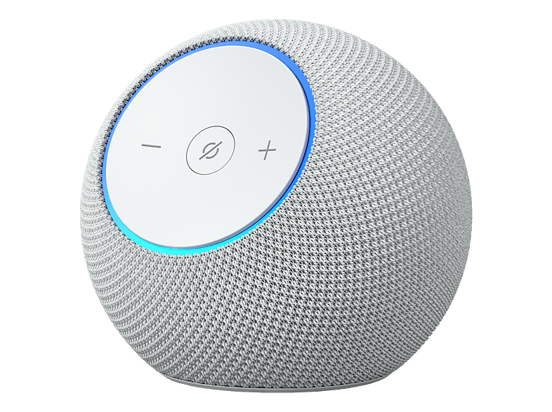 AMAZON Echo Dot Max 2025 Alexa-Lautsprecher mit Smart-Home-Hub (1x 2-cm-Hochtöner, 1x 6,4-cm-Tieftöner), Glacier White