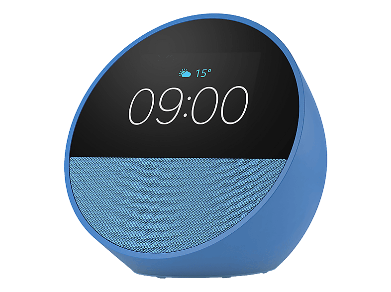 AMAZON Echo Spot Smarter Wecker mit Alexa (44,5-mm-Breitbandlautsprecher), Blau