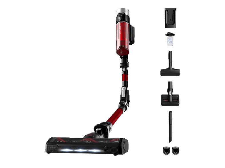 ROWENTA X-Force Flex 9.60 Animal (RH2079) Kabelloser Staubsauger (Schwarz/Rot)