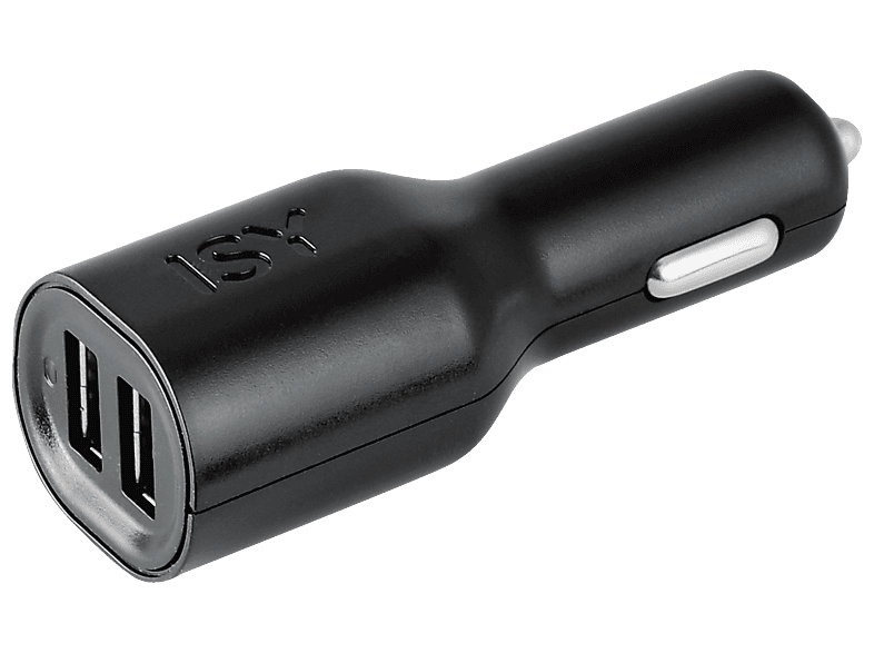 ISY ICC-5100 2-PORT CAR CHARGER 2.4A - KFZ-Ladegerät (Schwarz)
