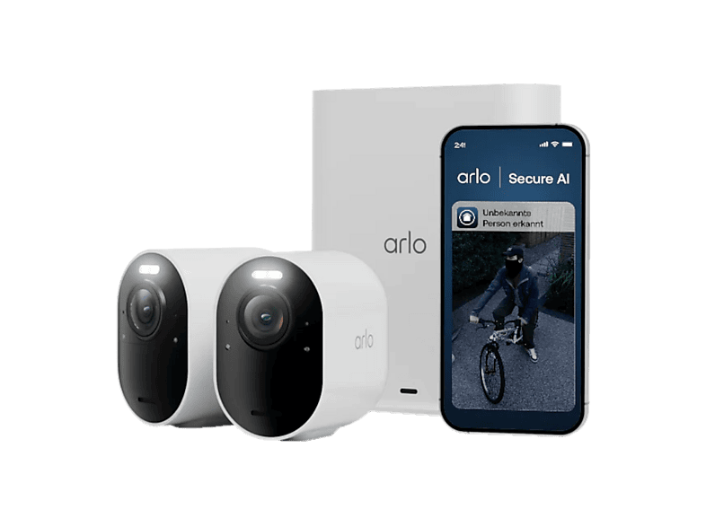Arlo Ultra 3 Spotlight Camera 2-Pack white Netzwerkkamera – Überwachungskamera – weiss