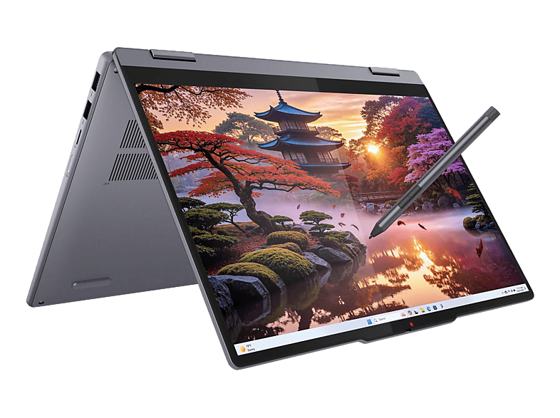 LENOVO-IDEA IdeaPad 5 2-in-1 14AKP10, Copilot+ PC, Convertible 2 in 1 Laptop, mit 14 Display Touchscreen, AMD Ryzen? AI 340 Prozessor (16 MB Cache, bis zu 4.8 GHz), 16 GB RAM, 512 SSD, Radeon? 840M, Luna Grey, Windows 11 Home