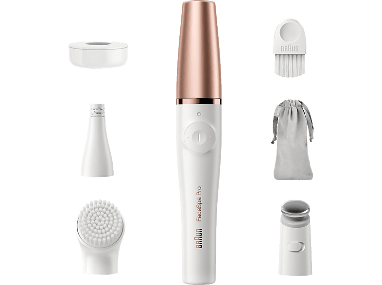 BRAUN FaceSpa Pro 911 Gesichtsepilierer, Weiss/Bronze