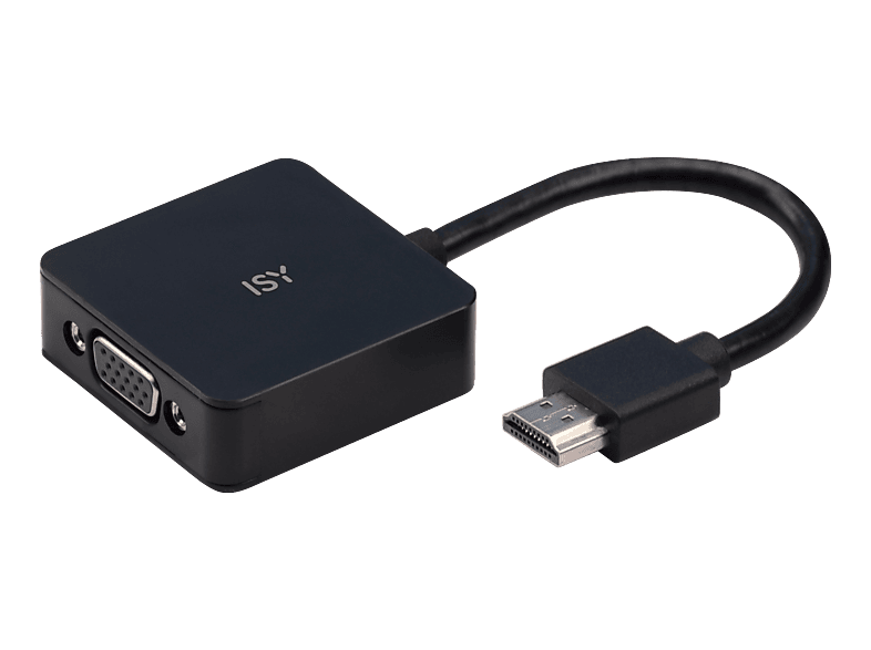 ISY IAD-1007-1, HDMI?auf?VGA?Adapter mit Audio, 15 cm