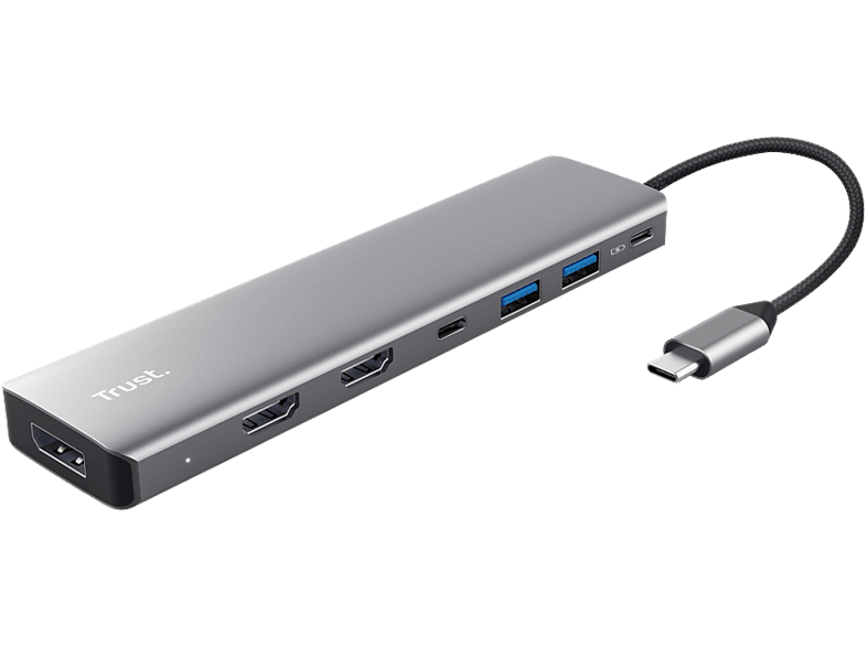 Trust USB-C® Dockingstation DALYX 7-IN-1 MULTIPORT ADAPTER Passend für Marke Dockingstations: Universal