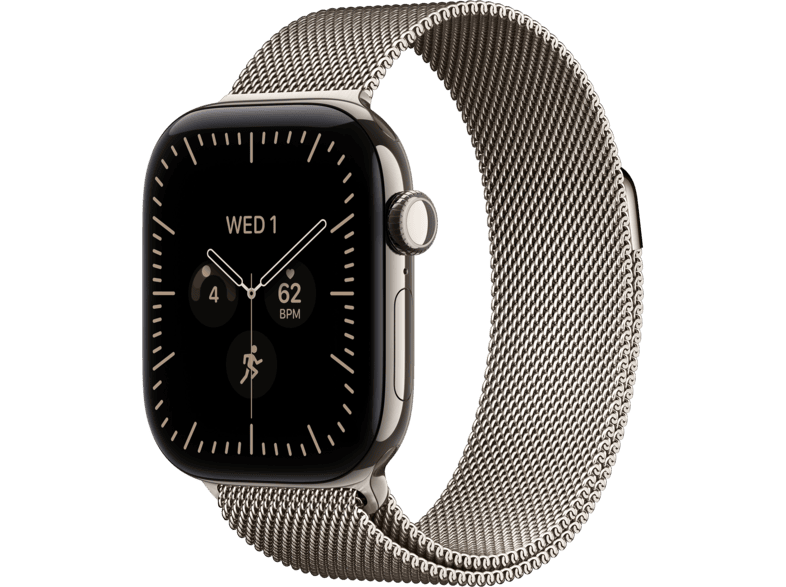APPLE Watch Series 12 (GPS + Cellular) 42 mm Smartwatch Titan, 130 - 180 mm, Natural Titanium Case/Natural Milanese Loop