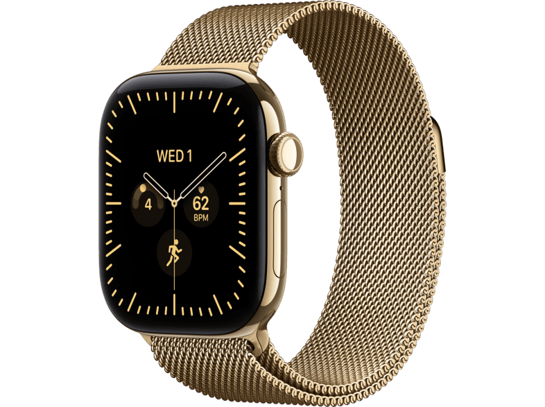 APPLE Watch Series 12 (GPS + Cellular) 42 mm Smartwatch Titan, 130 - 180 mm, Radiant Gold Titanium Case/Radiant Milanese Loop