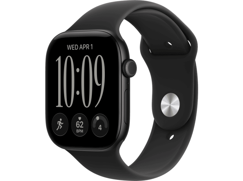 APPLE Watch Series 12 (GPS + Cellular) 46 mm Smartwatch Aluminium, 140 - 190 (S/M), Black Aluminium Case/Black Sport Band