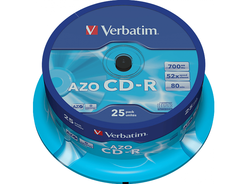 VERBATIM 43352 - CD-R AZO 70MB, 25er Pack