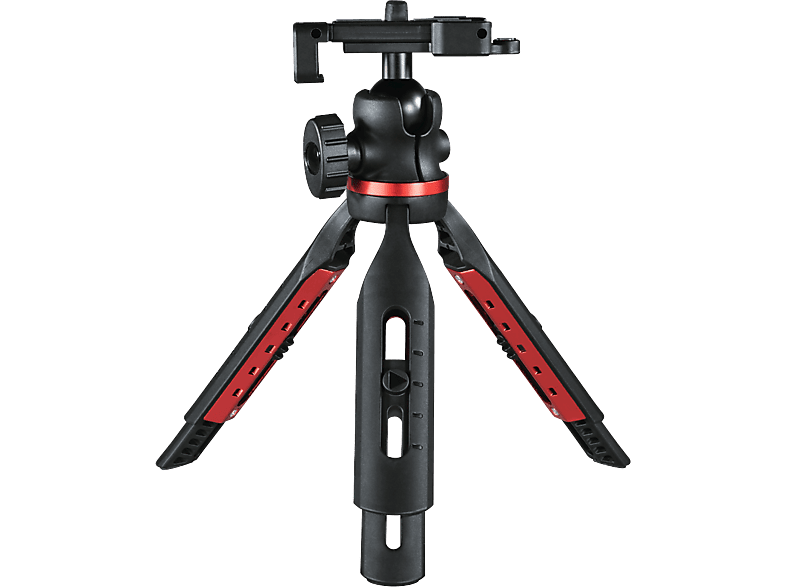 hama 00004630 Stativ Solid für Handy und Kamera, Reisestativ mit Kugelkopf, max. 19 cm