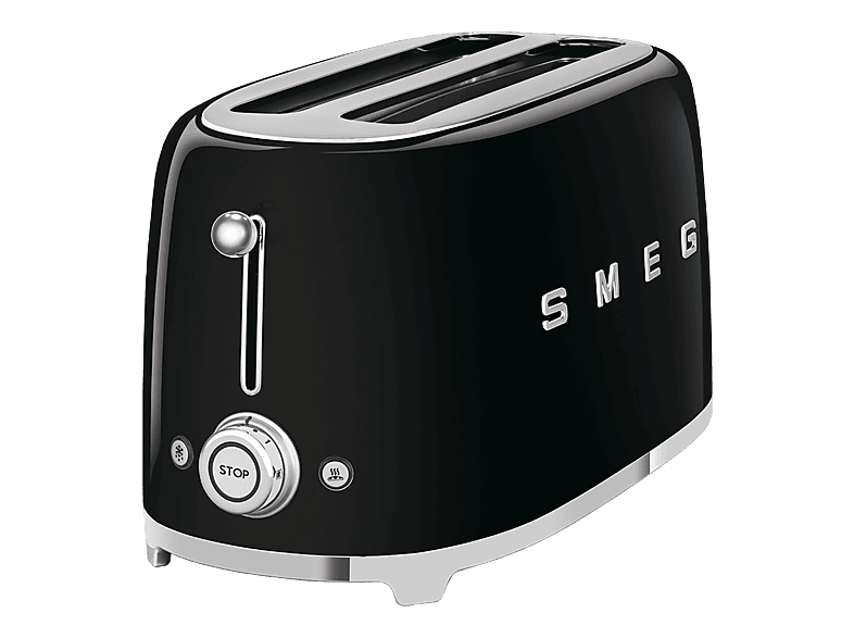 Smeg 50's Retro Style Langschlitztoaster 2 Scheiben schwarz