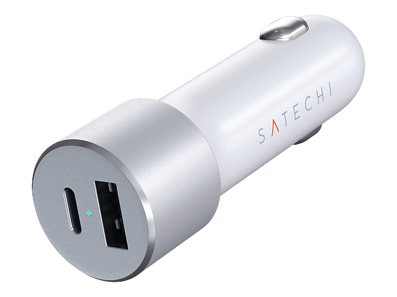 Satechi - Autoladegerät 72W USB-C + USB Silber, Grau, One Size