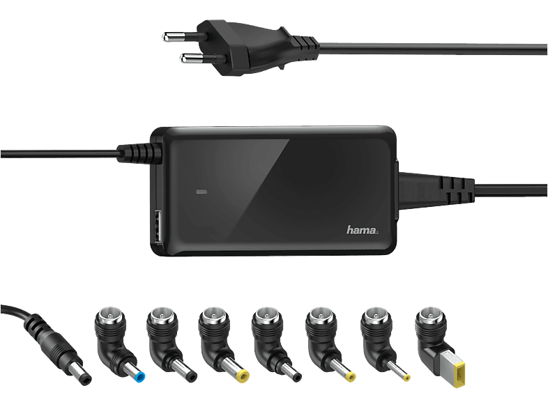 hama 00200000 Universal-Notebook-Netzteil Slim & Light, 19V/65W
