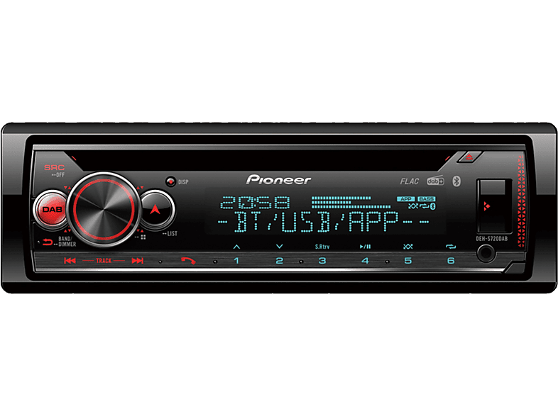 Pioneer DEH-S720DAB Autoradio DAB+ Tuner, Bluetooth®-Freisprecheinrichtung, AppRadio