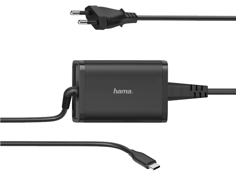 HAMA 200006 - USB-C Notebook Netzteil (Schwarz)