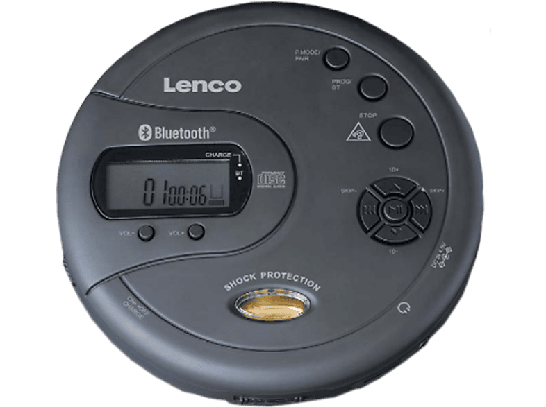 Lenco CD-300 black - CD Player, Bluetooth Portable CD/MP3 Player
