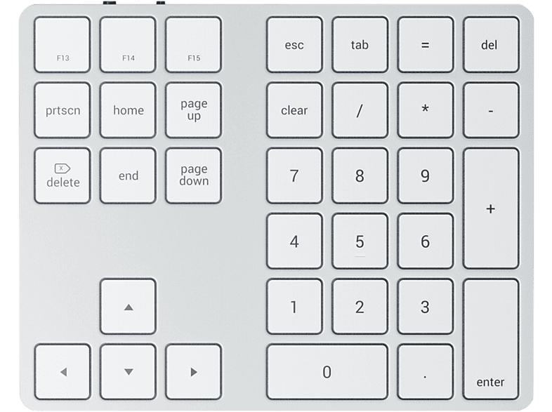 SATECHI Alu Extended Keypad ST-XLABKS - Zahlentastatur (Silber)