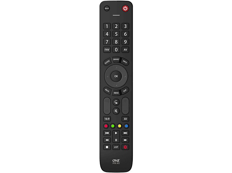 One For All Evolve TV Universal Fernbedienung Schwarz