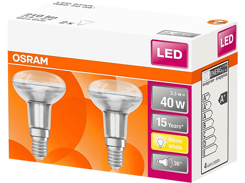 Glühbirne LED E14 3.3W 210 Lumen