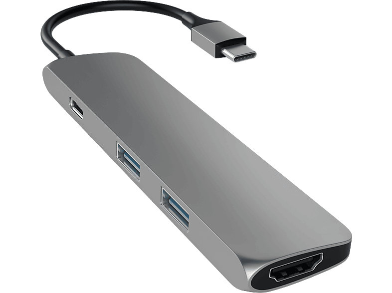 SATECHI PASSTHROUGH - Adapter (Grau)