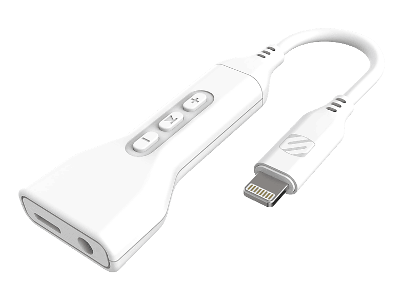 SCOSCHE StrikeLine I3AAPWT-SP - Adapter Lightning zu Lightning/AUX, Weiss