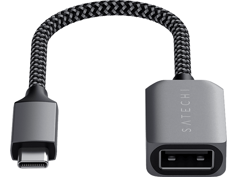 SATECHI ST-UCATCM - Adapterkabel USB-C zu USB 3.0 (Dunkelgrau/Schwarz)