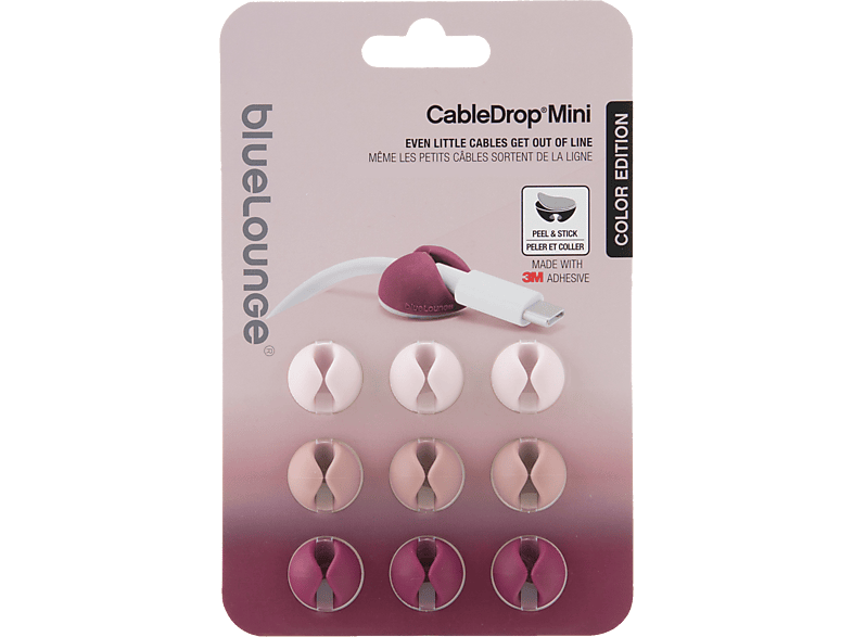 BLUELOUNGE CableDrop Mini - Kabel-Clip (Bordeaux)