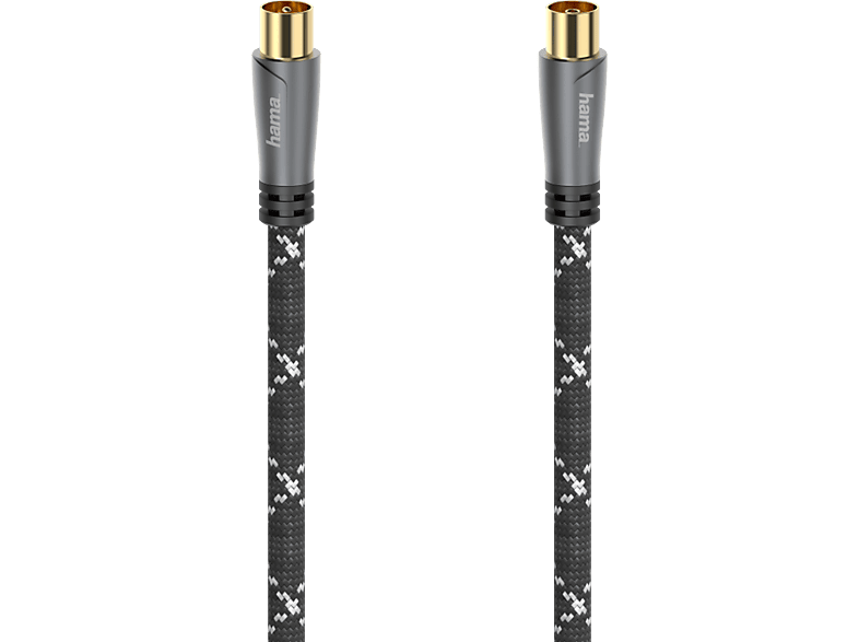 HAMA 00205070 - Antennen-Kabel (Grau/Schwarz)