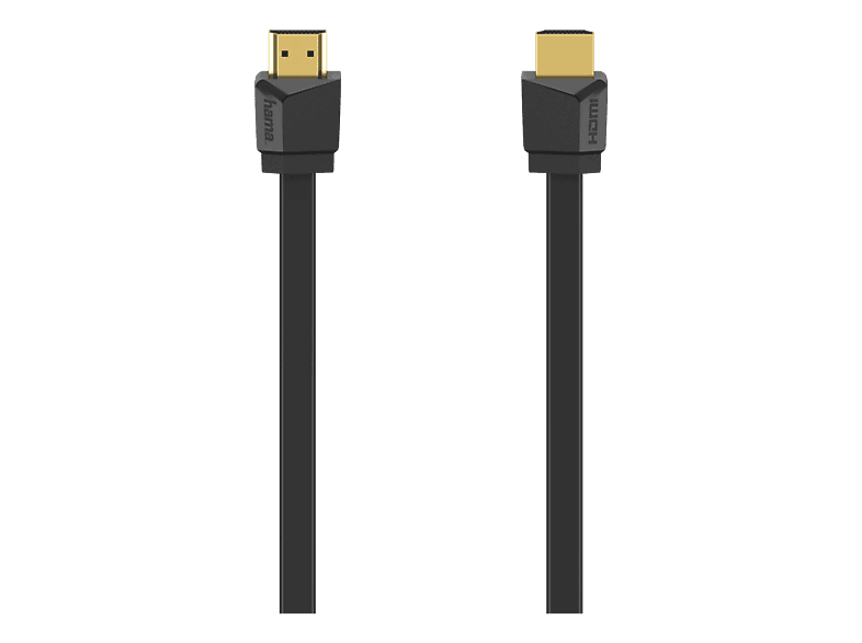 HAMA 205013 FLEXI-SLIM CABLE HS HDMI 4K M/M 1.5M - HDMI-Kabel (Schwarz)