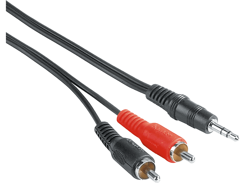 Hama - Audio-Kabel, 3,5-mm-Klinken-Stecker2 Cinch-Stecker, 2 m, Rot Bunt, One Size