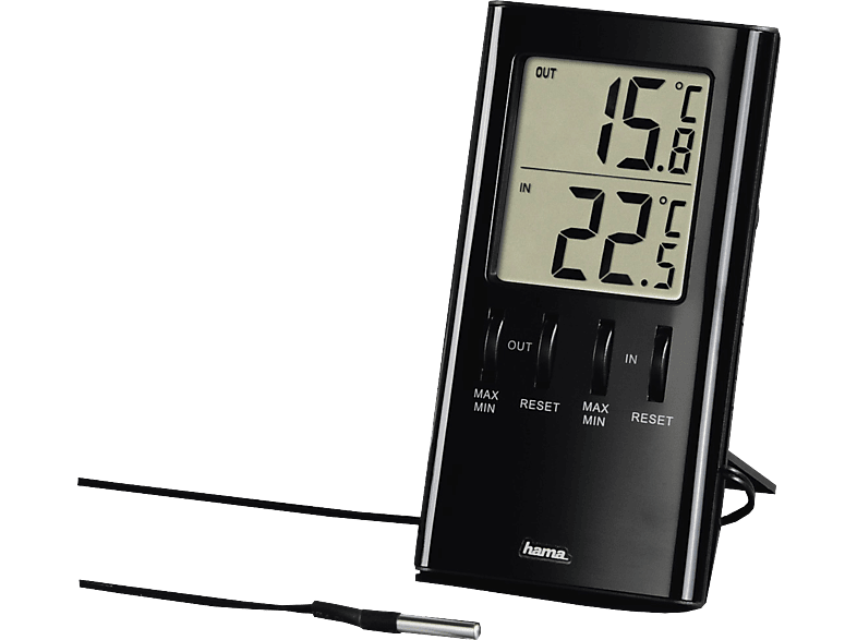 HAMA T-350 - LCD-Thermometer (Schwarz)