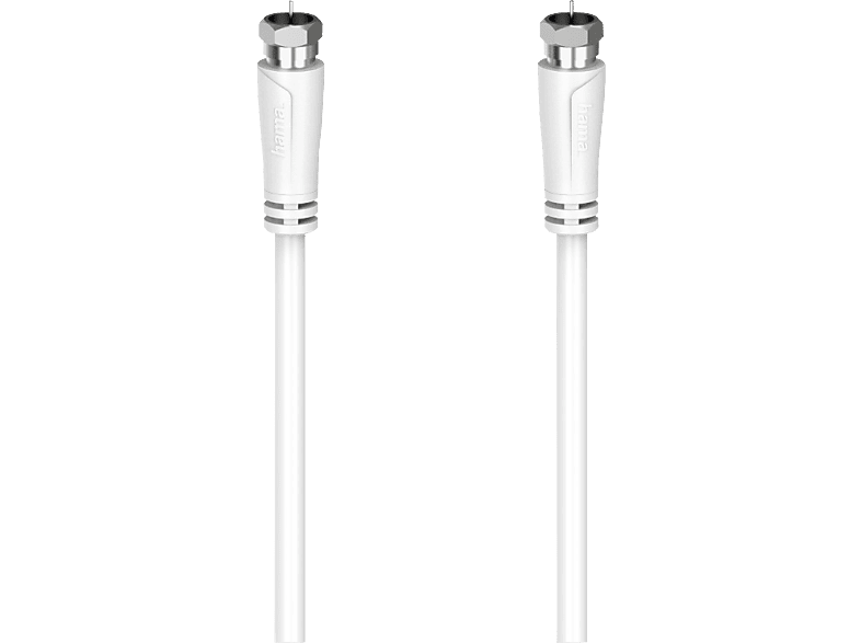 hama 00205065 SAT-Anschlusskabel, F-Stecker - F-Stecker, 5,0 m, 90 dB