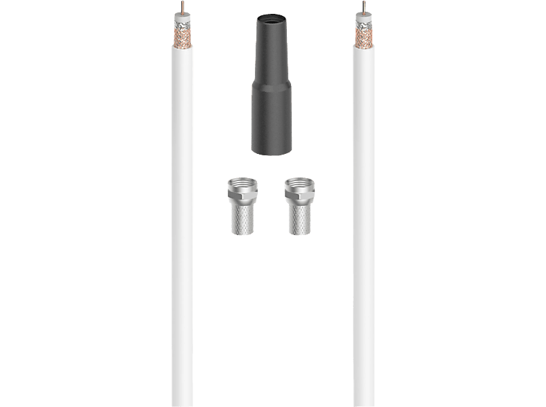 HAMA 00205041 - SAT-Anschluss-Kit (Weiss/Silber/Schwarz)