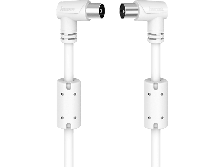 HAMA 00205057 - Antennen-Kabel (Weiss/Silber)