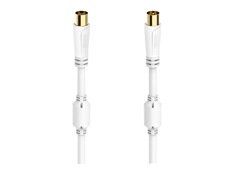 HAMA 00205250 - Antennen-Kabel (Weiss/Gold)