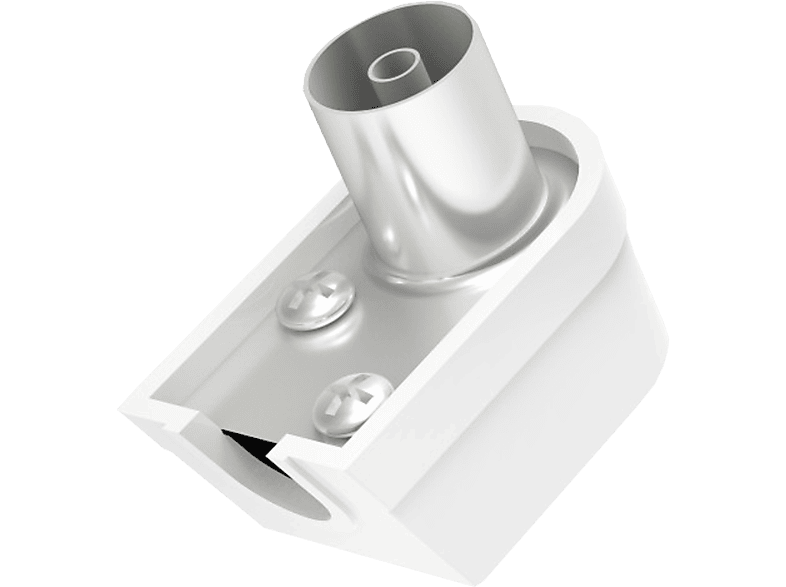 HAMA 00205216 - Antennen-Stecker (Weiss/Silber)