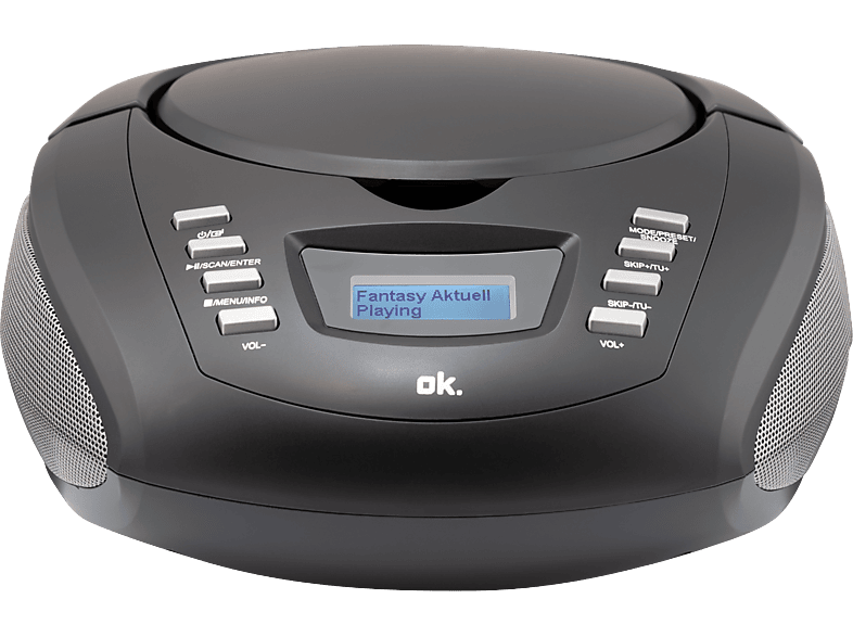 OK ORC 230 - Stereo DAB+ Radio mit CD und BT (DAB, DAB+, FM, Schwarz)