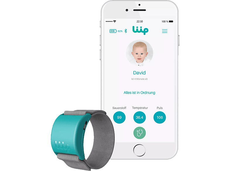 LIIP Smart Monitor - Intelligente Armband (Türkis)