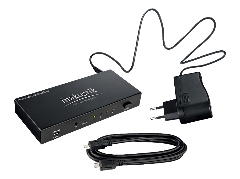 INAKUSTIK 424505 - MHL-HDMI Switchbox (Schwarz)