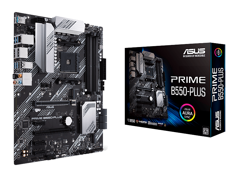 ASUS - Prime B550-plus (am4, Amd B550, Atx), Schwarz
