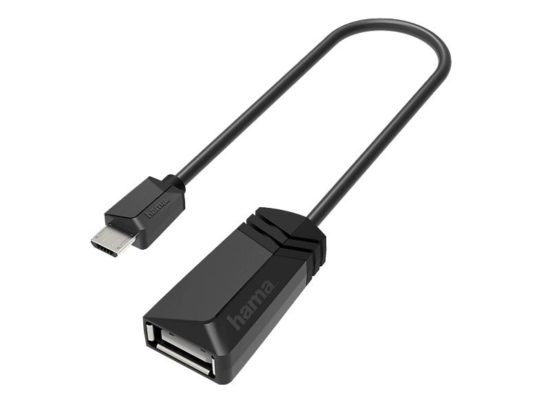 Hama - Hama 00200308 Kabeladapter Micro-USB USB Typ-A Schwarz