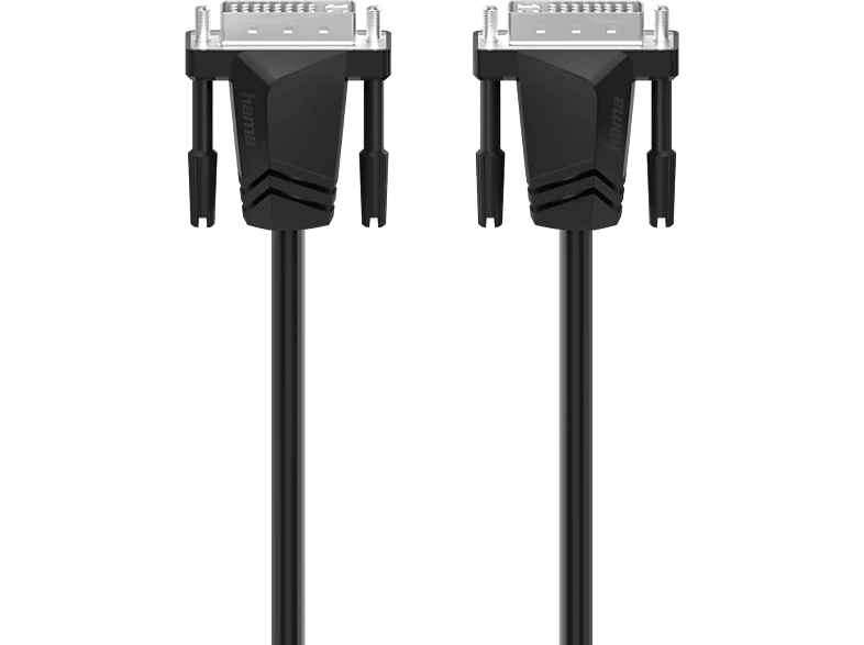 Hama DVI Anschlusskabel DVI-I 24+5pol. Stecker, DVI-I 24+5pol. Stecker 1.50 m Schwarz 00200706 DVI-Kabel