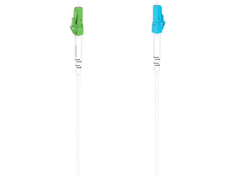 HAMA 00200744 - Glasfaser-Netzwerkkabel (Weiss/Blau/Grün)