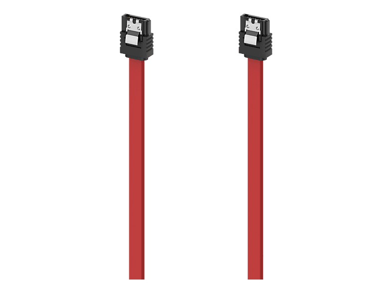 HAMA 00200739 - SATA-Kabel, 45 cm, Schwarz/Rot