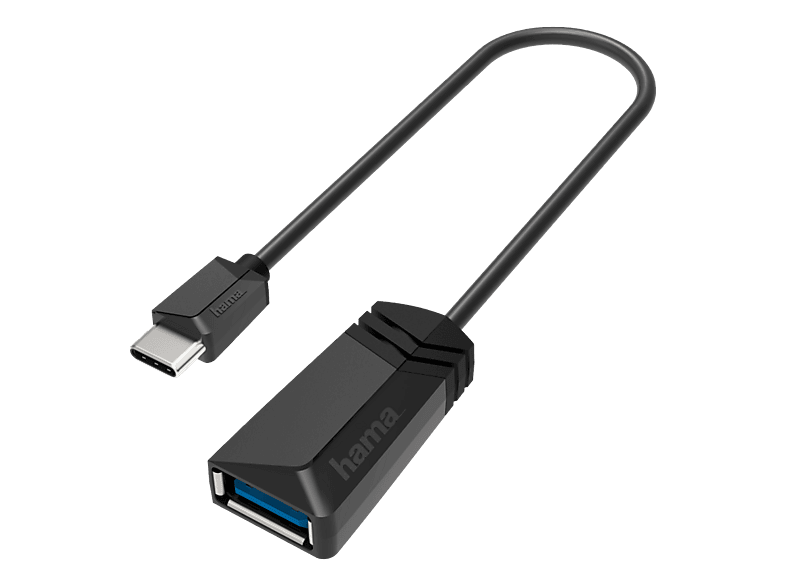 hama 00200312 USB-OTG-Adapter, USB-C-Stecker - USB-Buchse, USB 3.2 Gen1, 5 Gbit/s