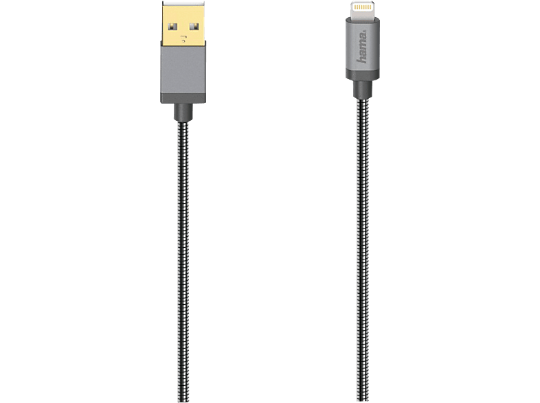 HAMA 00200501 - USB-Kabel, 75 cm, 480 MBit/s, Schwarz/Silber