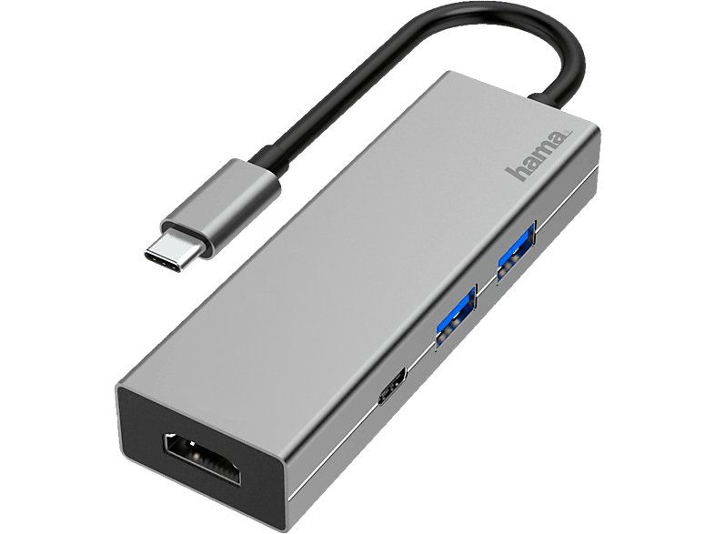 hama 00200107 USB-C-Hub, Multiport, 4 Ports, 2x USB-A, USB-C, HDMI?